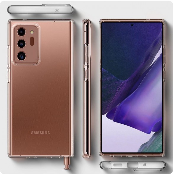 Samsung Galaxy Note 20 Ultra och väldigt snyggt skydd från Spigen.
