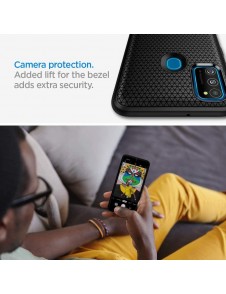 Matt svart och väldigt snygg täckning Samsung Galaxy M21.
