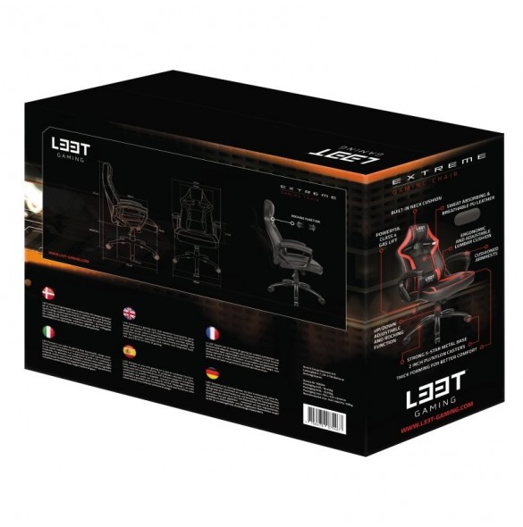 L33T-Gaming Extreme Gamingstol - Röd