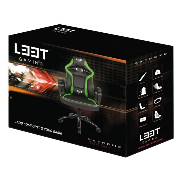 L33T-Gaming Extreme Gamingstol - Grön