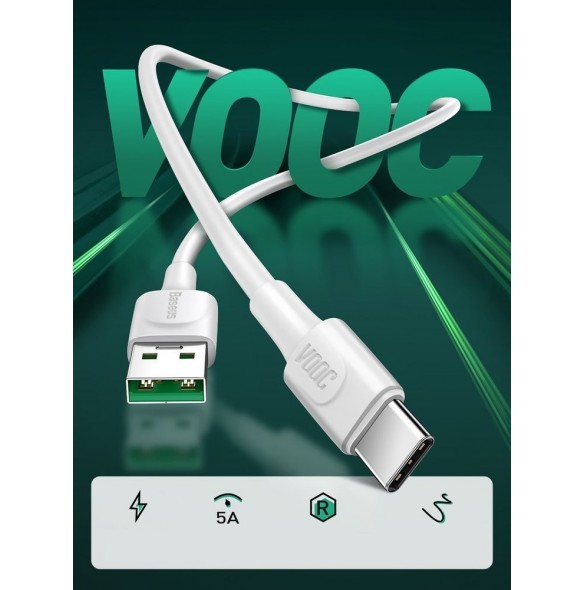 1 x BASEUS VOOC blixtladdningskabel