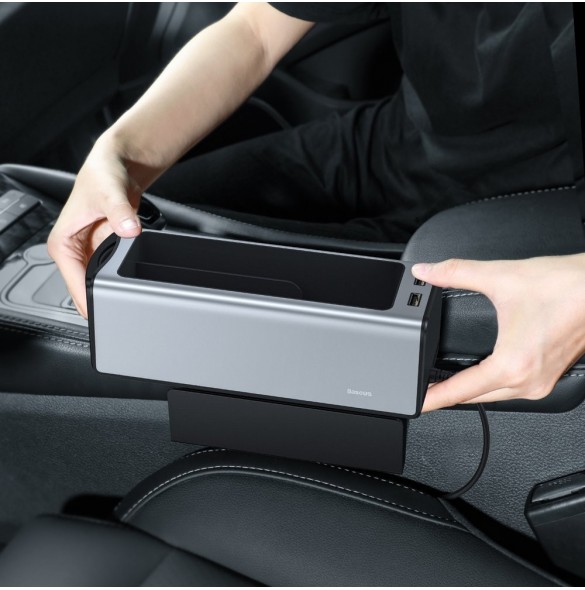 1 x BASEUS Deluxe Metal Armrest Console Organizer