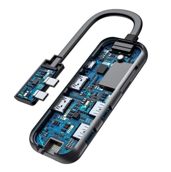 2xUSB3.0, 2xHDMI, SD, TF, RJ45, Type-C, åtta gränssnitt uppfyller fullt ut behoven av dagligt arbete och lutande