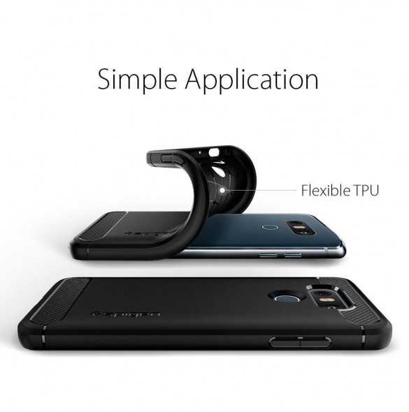 Spigen Rugged Armor Skal Cover till LG G6 - Svart