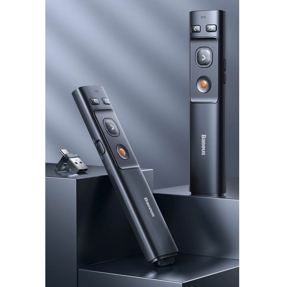 Namn: Baseus Orange Dot Wireless Presenter (röd laser)