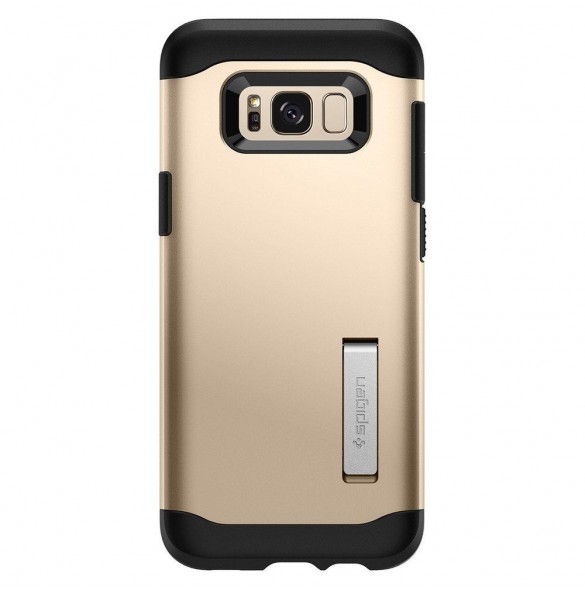 Spigen Slim Armor Kickstand Skal Cover till Samsung Galaxy S8 - Guld