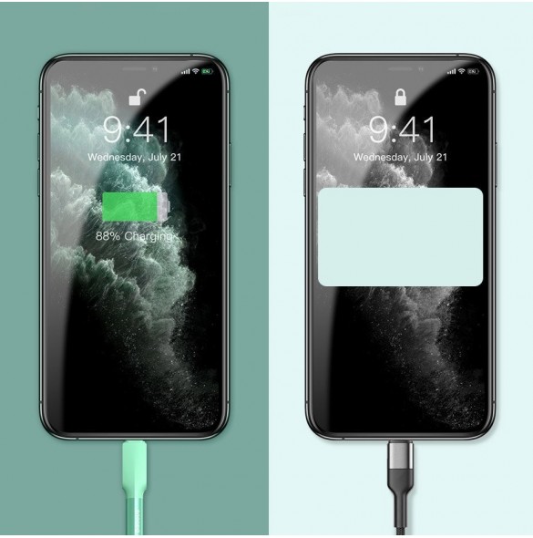 1 x BASEUS Silica Gel-kabel USB Lightning Data Charging Line