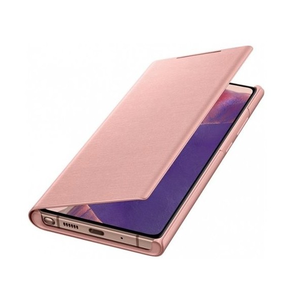 Samsung LED View Cover med LED-display för Samsung Galaxy Note 20 - Brun - koppar (Mystic Bronze) (EF-NN980PAEGEU)