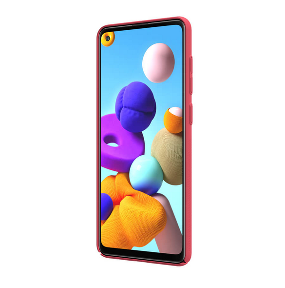Nillkin Super Frosted Baksida Samsung Galaxy A21s - Ljusröd