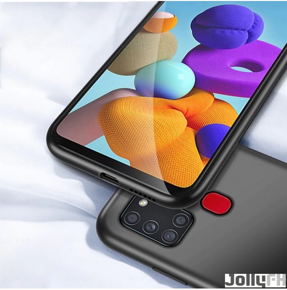 Samsung Galaxy A21S skyddas av detta fantastiska skal.