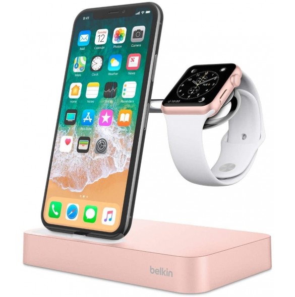 Belkin F8J183VFC00 Valet Lightning Dock till iPhone 8, iPhone 8 Plus, iPhone X - Rose Gold