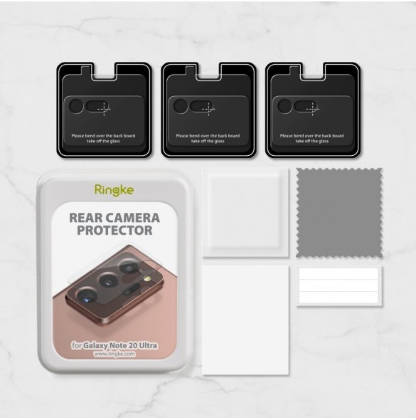 Ringke Invisible Defender 3x ID Camera Tempered Glass 0.15mm för Samsung Galaxy Note 20 Ultra - 3pcs
