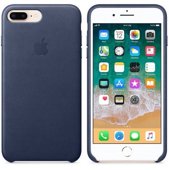 Apple MQHL2ZM/A till iPhone 7 Plus, iPhone 8 Plus Läderskal  - Mystic Blå