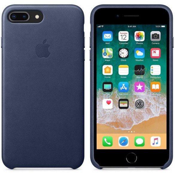Apple MQHL2ZM/A till iPhone 7 Plus, iPhone 8 Plus Läderskal  - Mystic Blå