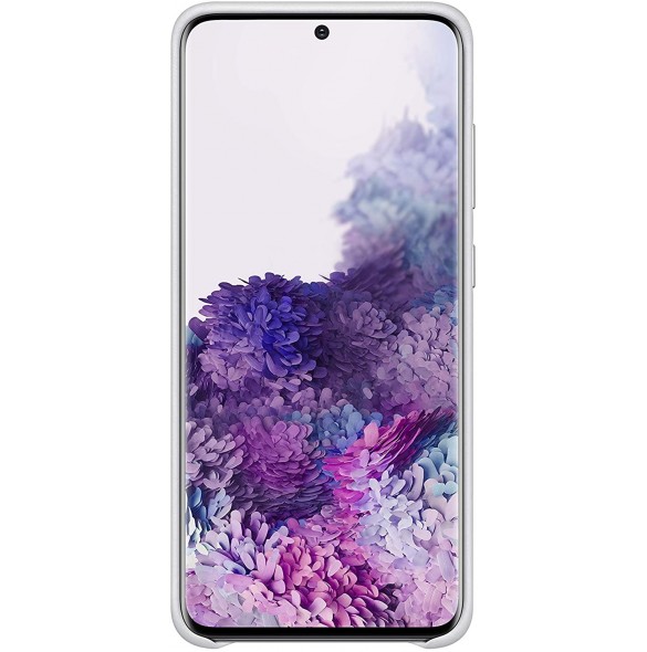 Samsung EF-VG980LSEGEU läderfodral äkta läder väska till Samsung Galaxy S20 - Ljusgrå