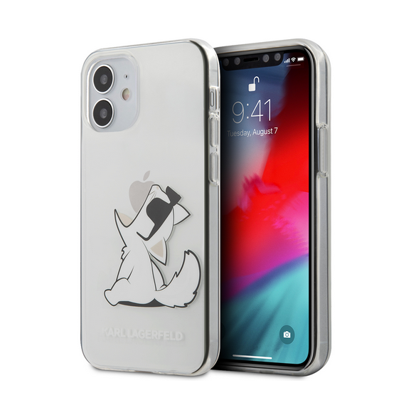 Din telefon skyddas av detta skydd från Karl Lagerfeld.