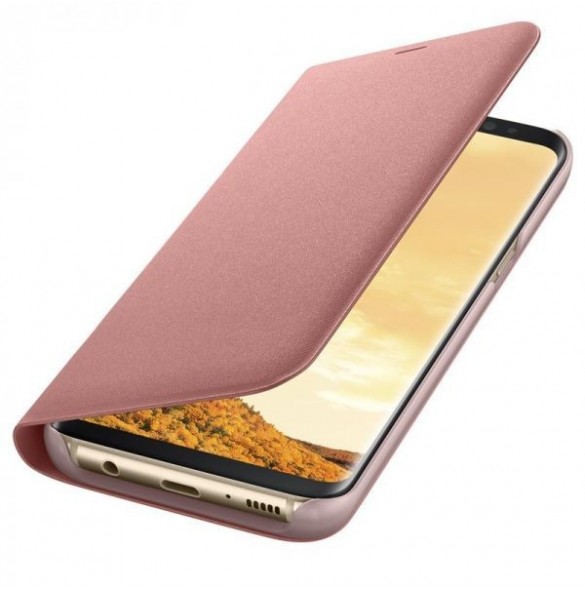 Samsung EF-NG950PPE LED View Cover Vikbart Fodral Till Samsung Galaxy S8 - Rosa