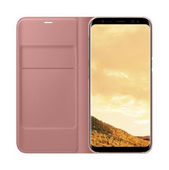 Samsung EF-NG950PPE LED View Cover Vikbart Fodral Till Samsung Galaxy S8 - Rosa