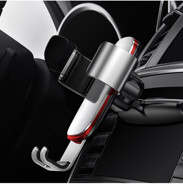 Baseus Metal Age Gravity Car Mount (CD-version) - Vit