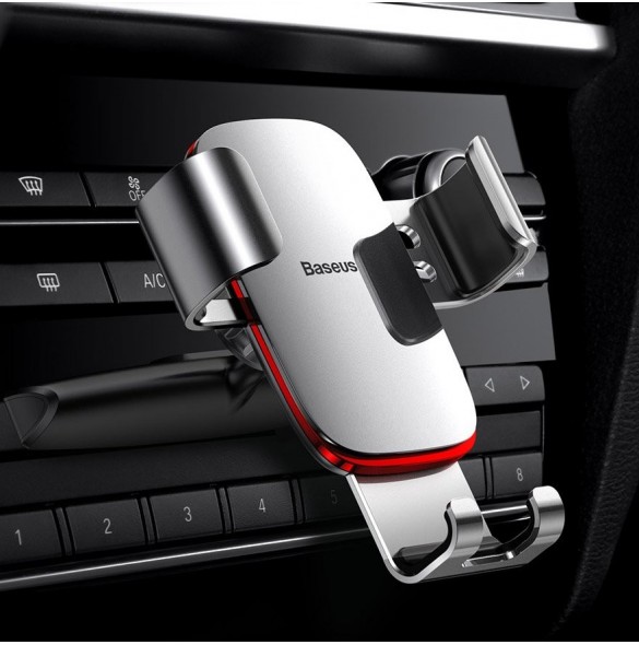Baseus Metal Age Gravity Car Mount (CD-version) - Vit
