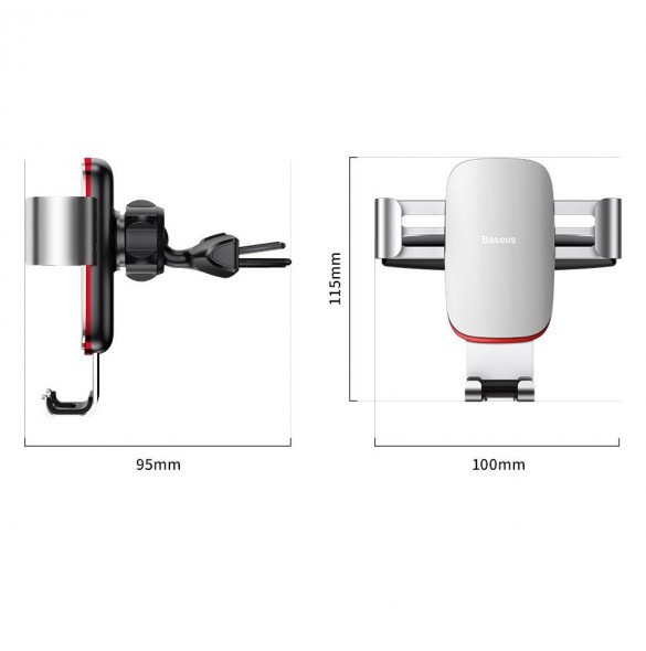 Baseus Metal Age Gravity Car Mount (CD-version) - Vit