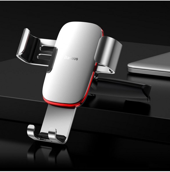 Baseus Metal Age Gravity Car Mount (CD-version) - Vit