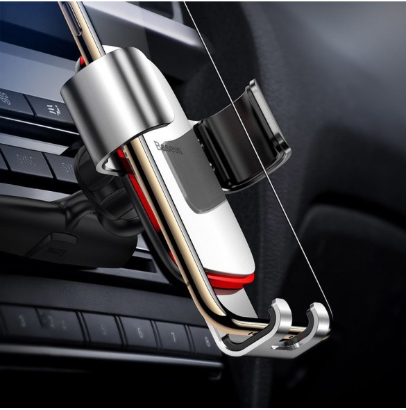 Baseus Metal Age Gravity Car Mount (CD-version) - Vit