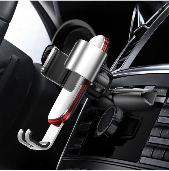Baseus Metal Age Gravity Car Mount (CD-version) - Vit