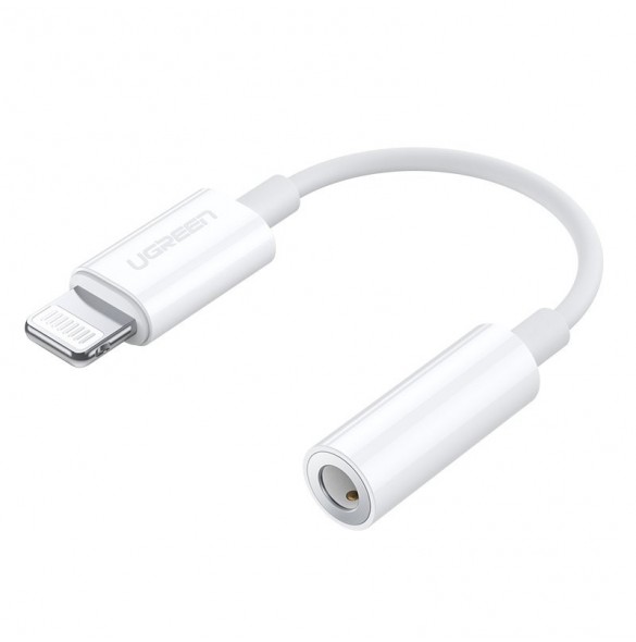 UGREEN blixt till 3,5 mm adapter för hörlursuttag certifierad av Apple MFi (PPID: 219693-0144).