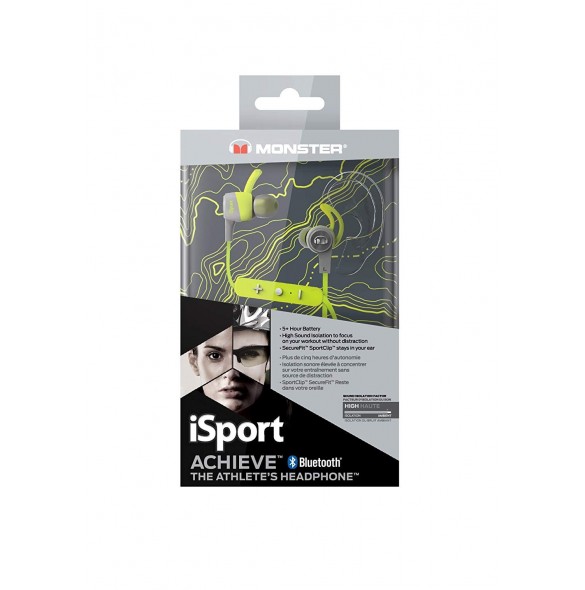 Monster 137091-00 iSport Achieve In-Ear 3,5mm Headphones - Grön