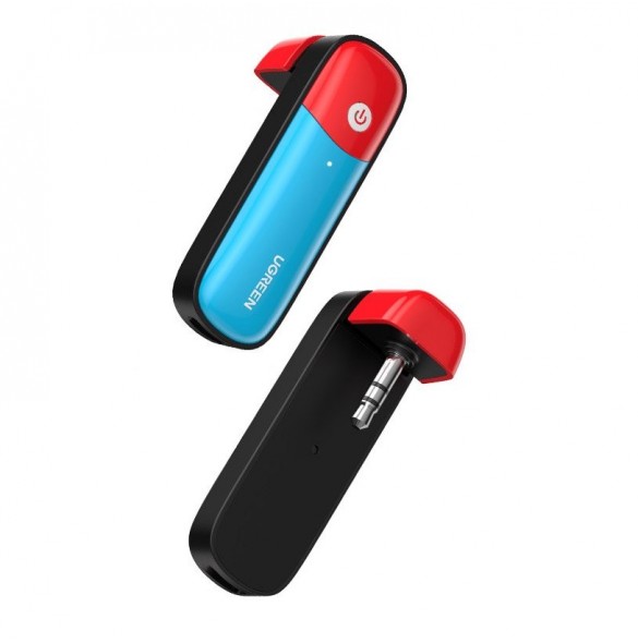Denna Bluetooth 5.0-sändare för Nintendo Switch Family som kan strömma till 2 hörlurar samtidigt i aptX Low Latency.