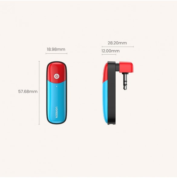 Med det inbyggda 120mAh-batteriet kan Bluetooth 5.0-sändaren laddas helt på två timmar.