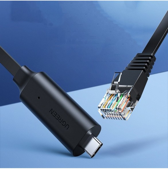 Konsolportkontakt: RJ45 8P / 8C hane