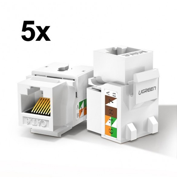 RJ45 Cat6 Keystone Jack Punch Down Female to Female Straight Through Connector.