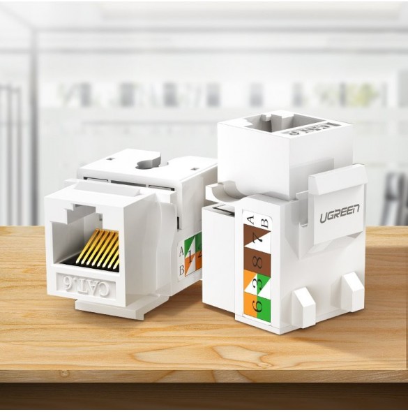 RJ45 Keystone Kategori 5E-uttag med 110 stansade kontakter