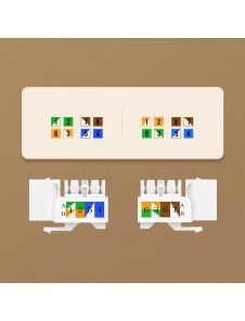 Kompatibel med både T568A och T568B ledningsmönster