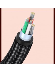 5X slitstark nylonflätad kabel förblir inte bara trasslande utan också tillräckligt flexibel för att packas upp.