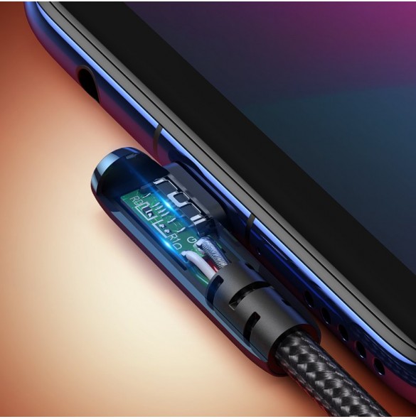 90 graders rätvinklig USB C till USB A-laddare