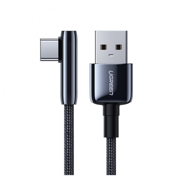 90 graders rätvinklig USB C till USB A-laddare