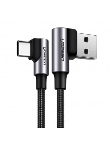 90 graders rätvinklig USB C till USB A-laddare