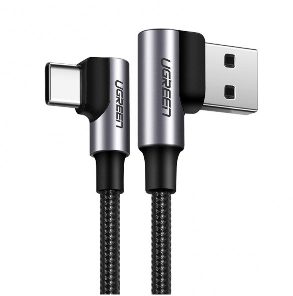 90 graders rätvinklig USB C till USB A-laddare