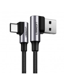 90 graders rätvinklig USB C till USB A-laddare