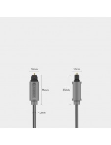 Kompatibel med S / PDIF, ADAT, Dolby Digital & DTS; Med avtagbara gummispetsar för att skydda kabeln när den inte används.