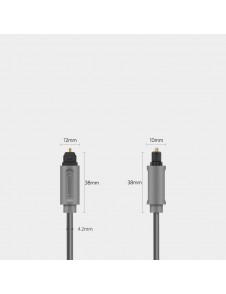 Kompatibel med S / PDIF, ADAT, Dolby Digital & DTS; Med avtagbara gummispetsar för att skydda kabeln när den inte används.