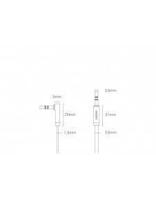Produktnamn: 3,5 mm ljudkabel med 3 m vinkelbrytare