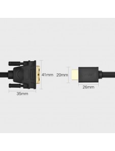 1 x HDMI till DVI-D dubbelriktad kabel