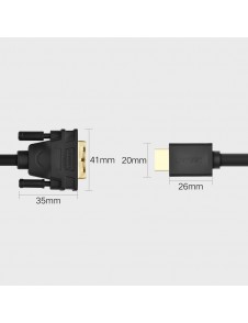 1 x HDMI till DVI-D dubbelriktad kabel