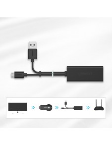Kan inte fungera som USB Ethernet-adapter för PC, USB-porten på denna adapter är endast för laddning och inte för anslutning