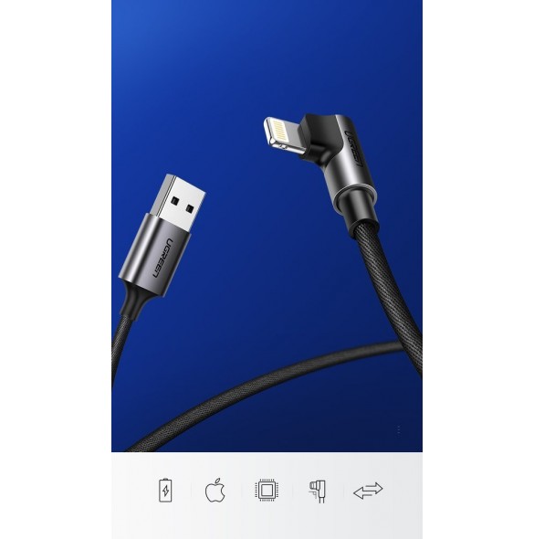 Inbyggt Apple-chip, garanterar 100% kompatibilitet med laddning och synkronisering med alla 8-stifts blixt Apple iOS.