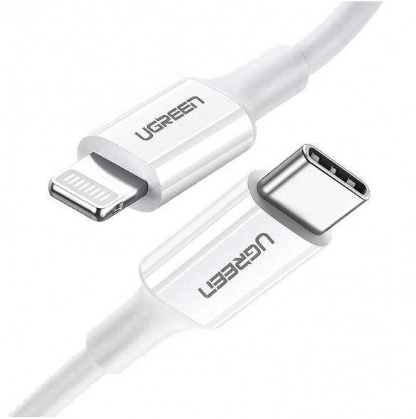 UGREEN USB C to Lightning-kabel tillverkades av C94 (Apple PD Quick-Charge), den stöder en snabb laddning upp till 3A (max).